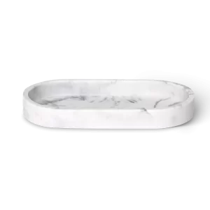 Tabuleiro Azul S White Marble para amenities 6306