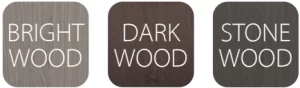Caddie Cores Bright Wood-Dark Wood-Stone Wood
