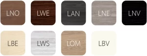 Caddie Cores LNO LWE LAN LNE LNV LBE LWS LOM LBV